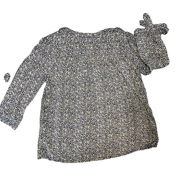 Rose and thyme blouse Women's Size‎ L Large Floral 3/4 tie sleeve - Picture 5 of 12